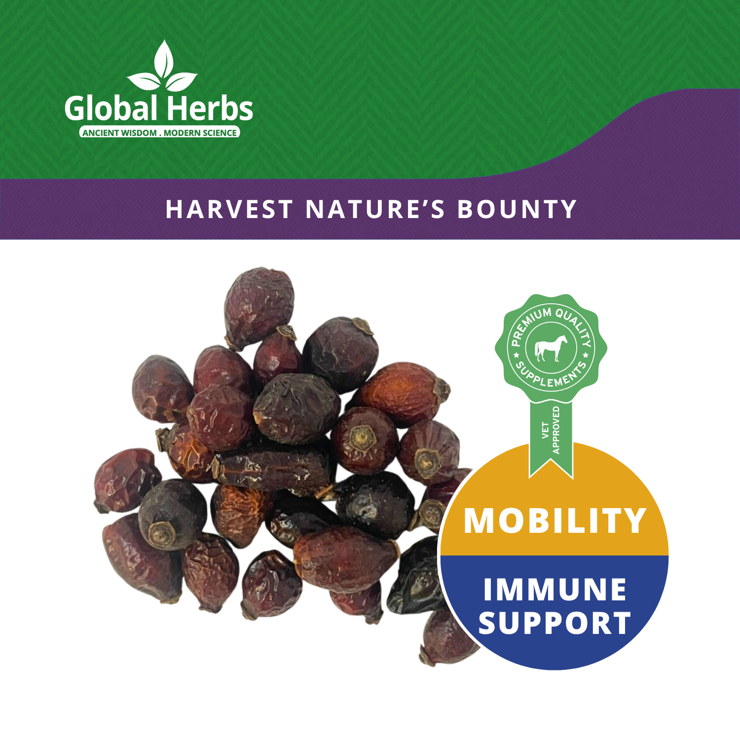 Rosehips Whole Berry - Global Herbs