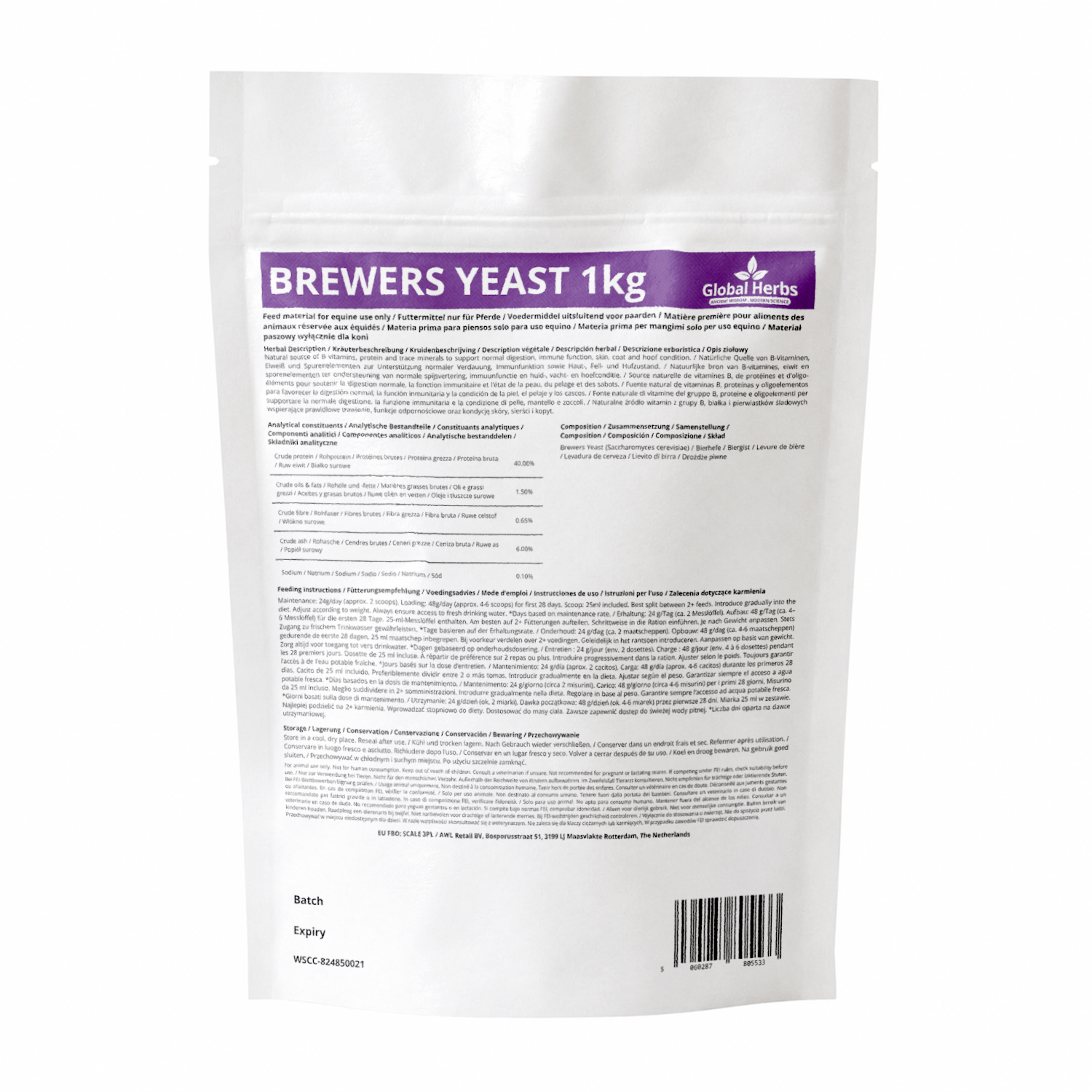 Brewers yeast 1kg - Global Herbs