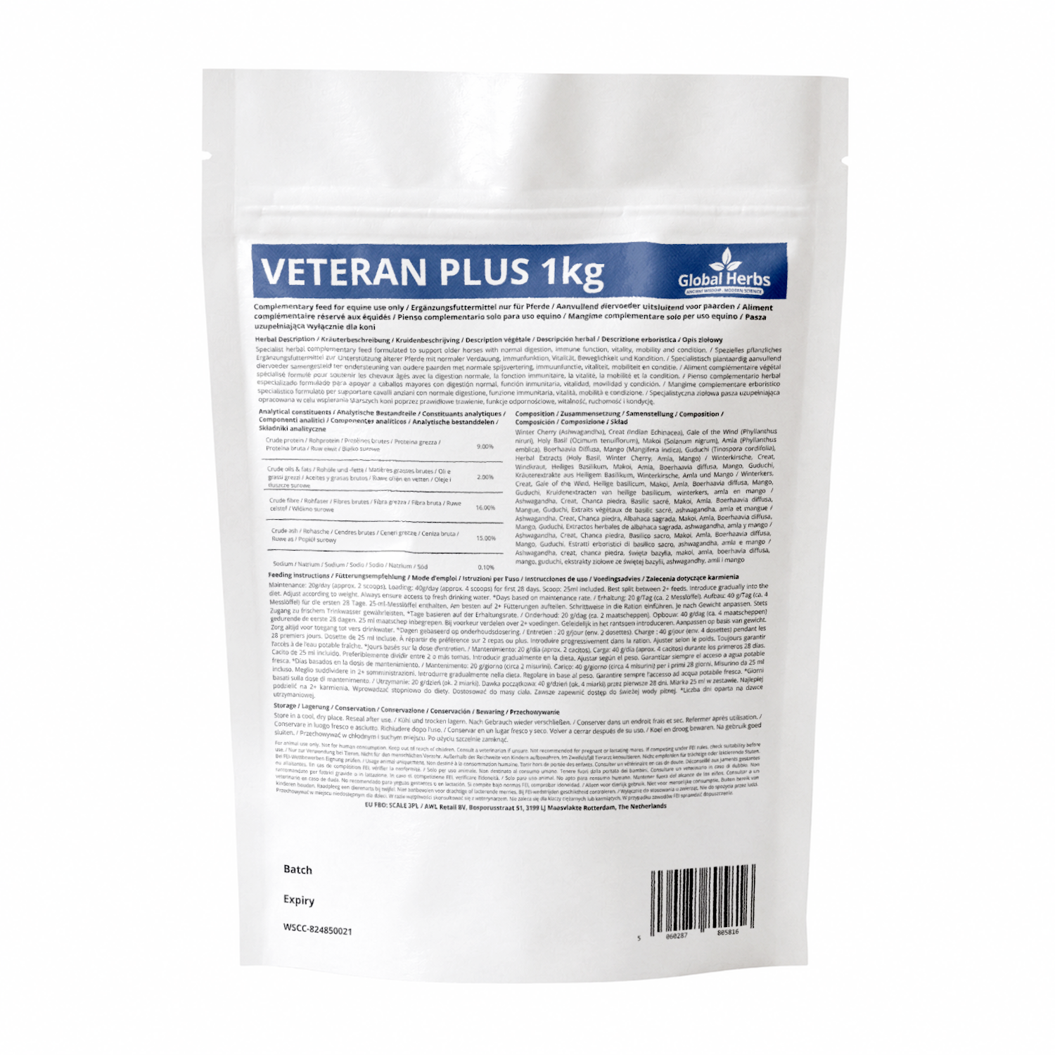 Veteran Plus 1kg - Global Herbs